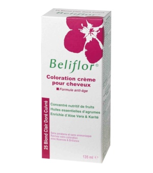 Coloration crème blond clair doré cuivré