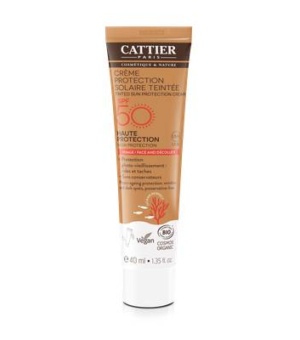 Crème protection solaire teintée visage SPF50